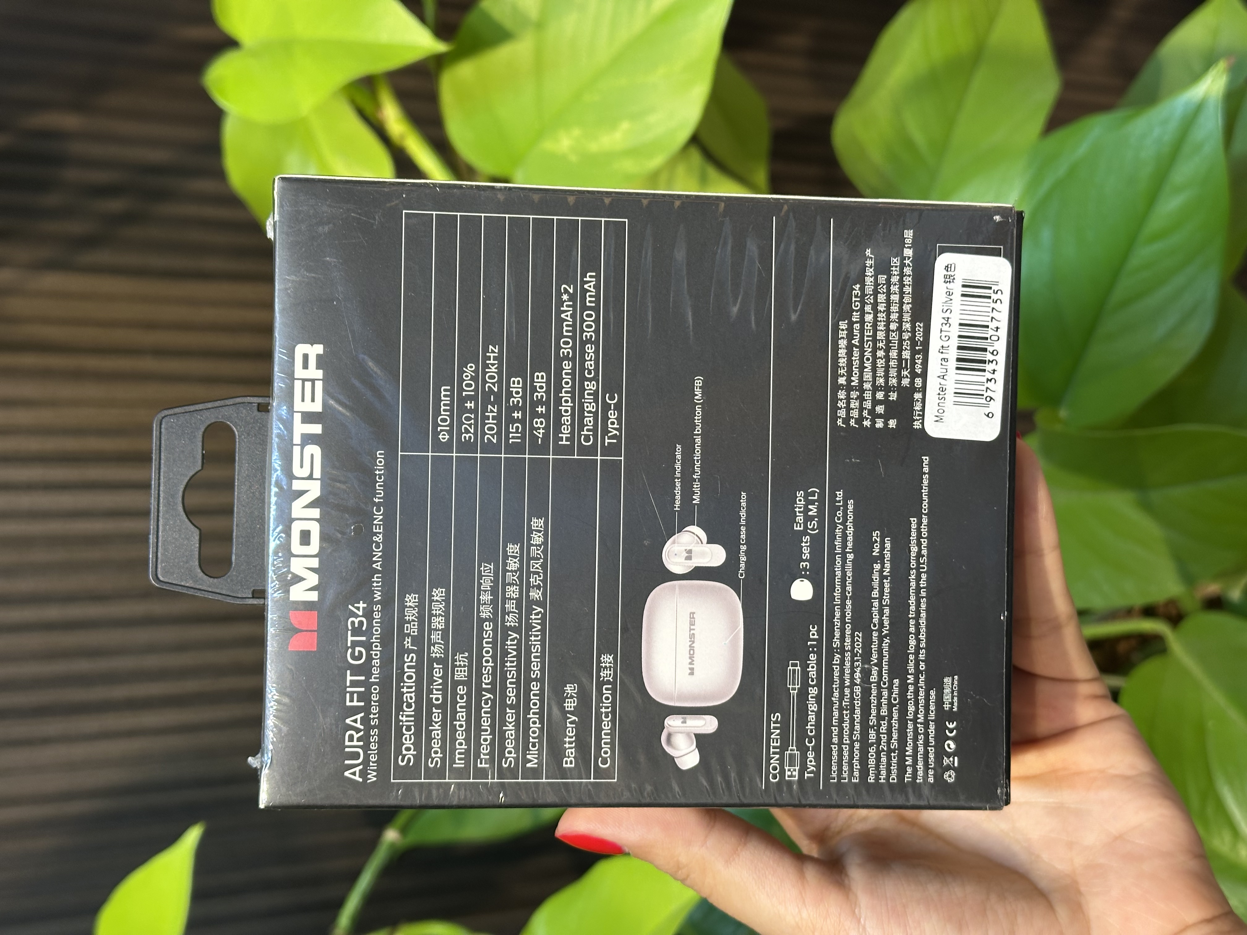 ایرپاد مانستر مدل AURA FIT GT34